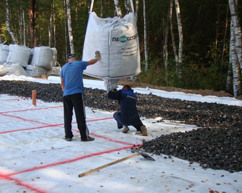 Пеностекольный щебень 