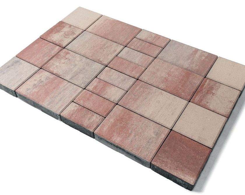 ТРОТУАРНАЯ ПЛИТКА BRAER МОЗАИКА COLOR MIX «ФЛАМИНГО»