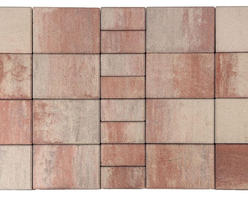 ТРОТУАРНАЯ ПЛИТКА BRAER МОЗАИКА COLOR MIX «ФЛАМИНГО»