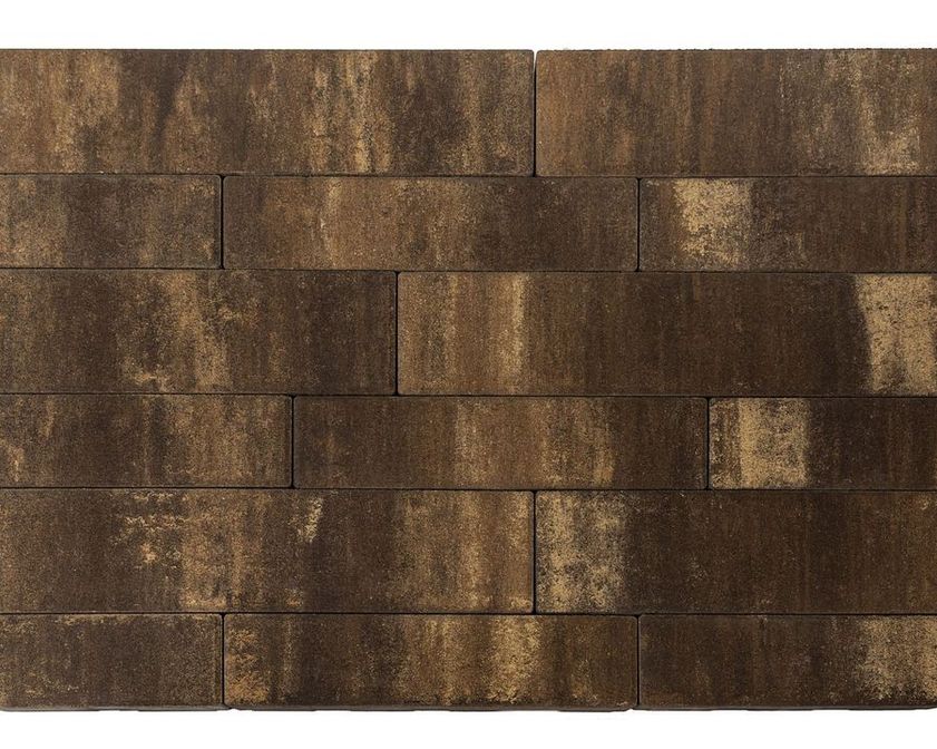 ТРОТУАРНАЯ ПЛИТКА BRAER ДОМИНО COLOR MIX «Каштан»