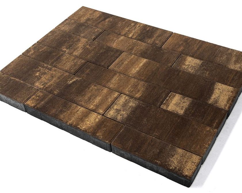 ТРОТУАРНАЯ ПЛИТКА BRAER ДОМИНО COLOR MIX «Каштан»