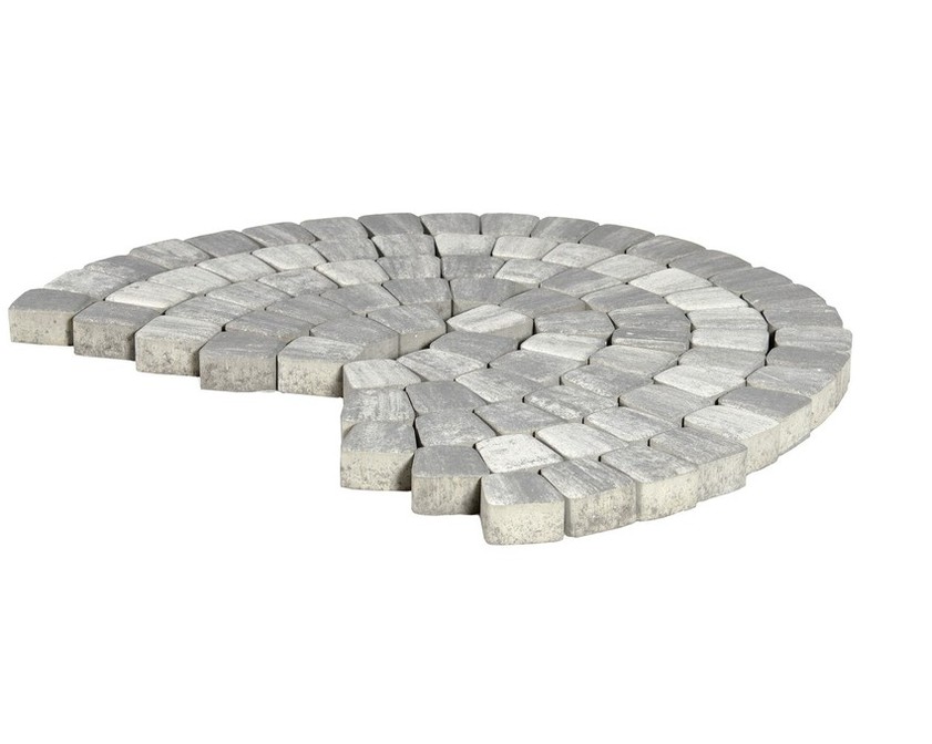 Тротуарная плитка BRAER КЛАССИКО КРУГОВАЯ COLOR MIX Тип 7«Туман»