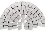 Тротуарная плитка BRAER КЛАССИКО КРУГОВАЯ белый