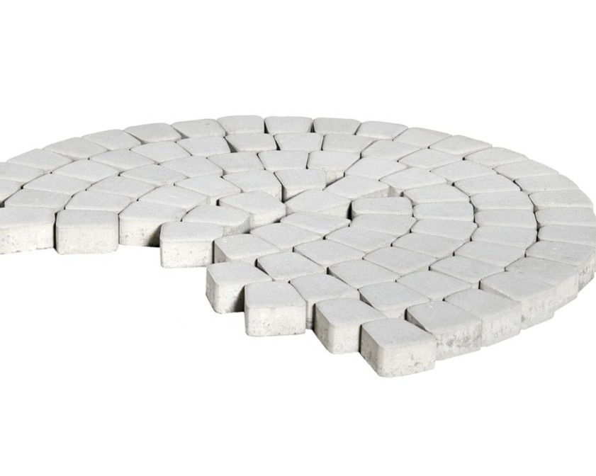 Тротуарная плитка BRAER КЛАССИКО КРУГОВАЯ белый