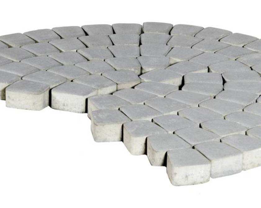 Тротуарная плитка BRAER КЛАССИКО КРУГОВАЯ грифельный