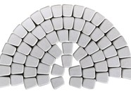 Тротуарная плитка BRAER КЛАССИКО КРУГОВАЯ серебристый