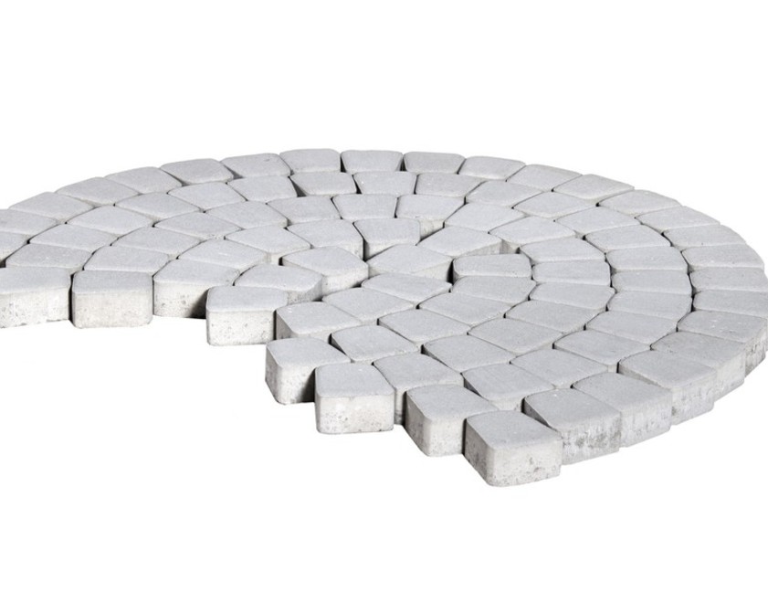 Тротуарная плитка BRAER КЛАССИКО КРУГОВАЯ серебристый