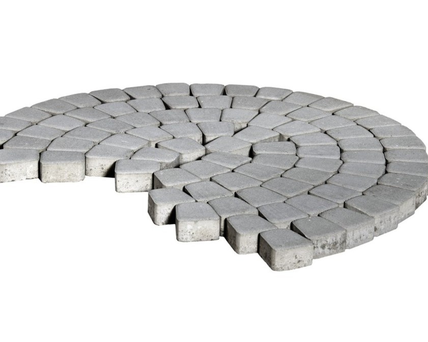 Тротуарная плитка BRAER КЛАССИКО КРУГОВАЯ серый