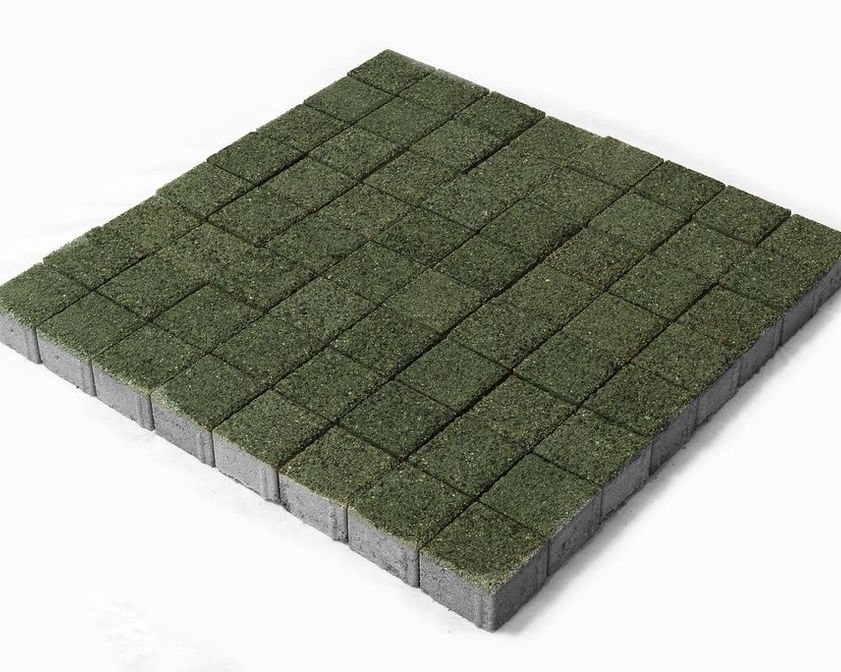 Тротуарная плитка BRAER «Лувр» ЗЕЛЁНЫЙ ГРАНИТ