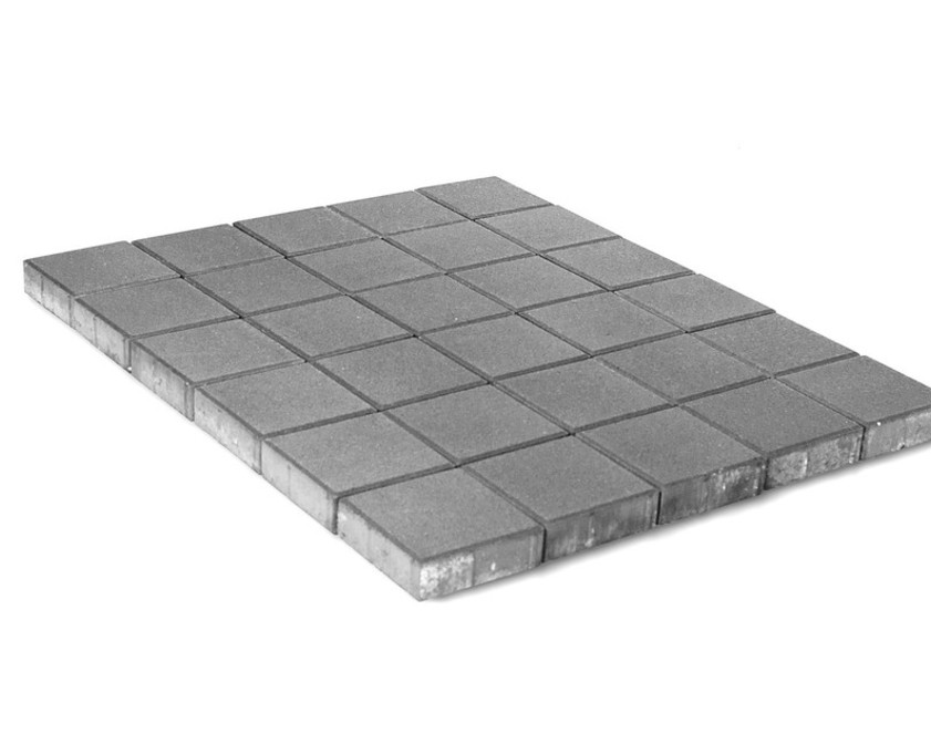 Тротуарная плитка BRAER «Лувр» СЕРЫЙ