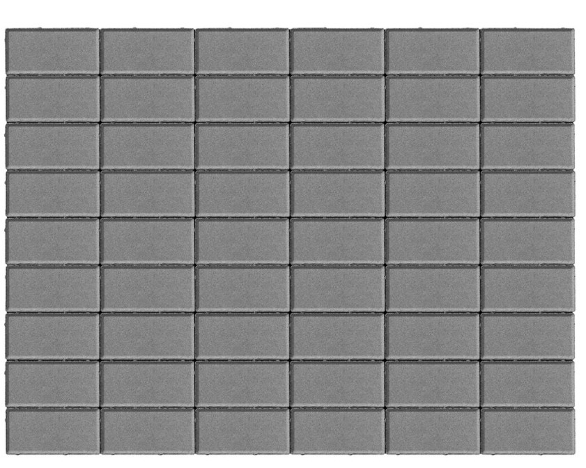 Тротуарная плитка BRAER Прямоугольник серый