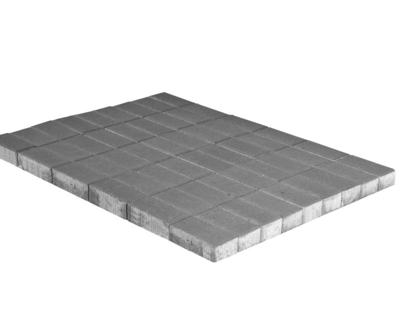 Тротуарная плитка BRAER Прямоугольник серый