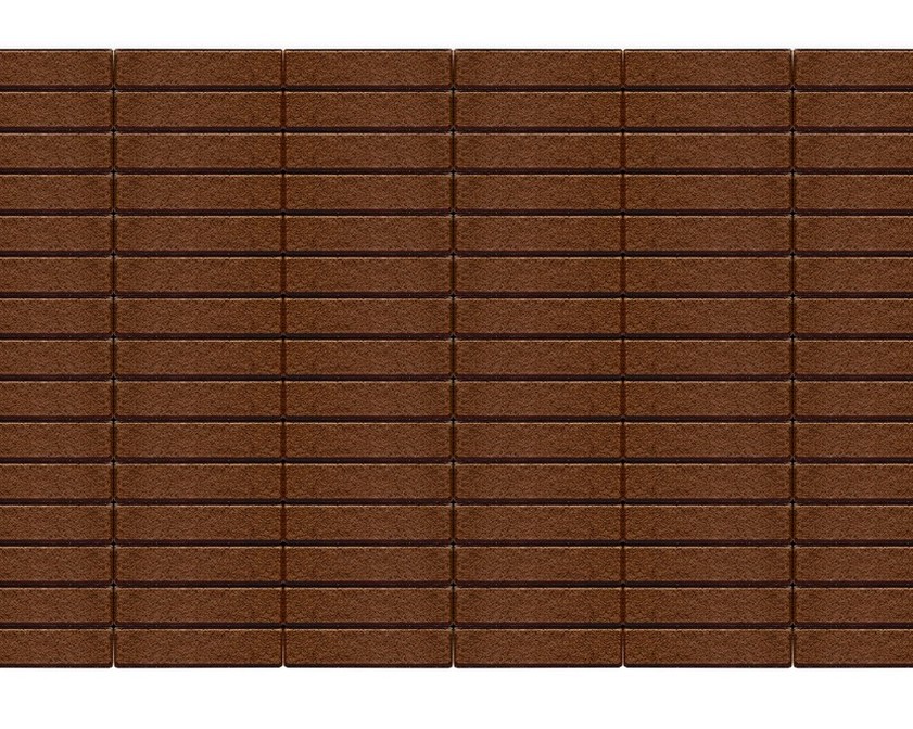 Тротуарная плитка BRAER Прямоугольник коричневый 200х50 мм