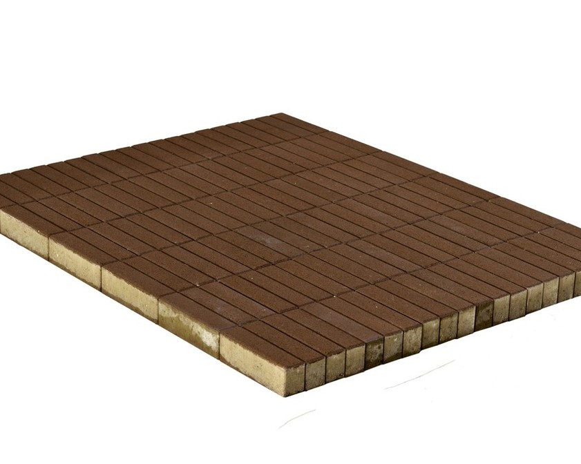 Тротуарная плитка BRAER Прямоугольник коричневый 200х50 мм