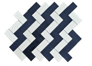 Тротуарная плитка BRAER Прямоугольник белый+черный 240х120мм