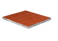 Тротуарная плитка BRAER Прямоугольник красный