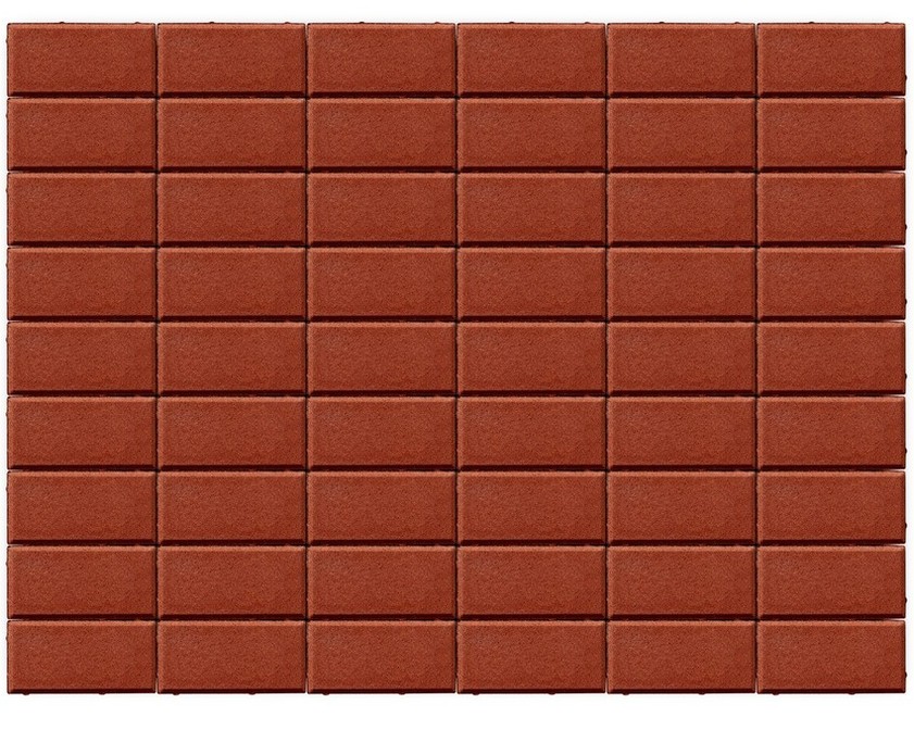 Тротуарная плитка BRAER Прямоугольник красный