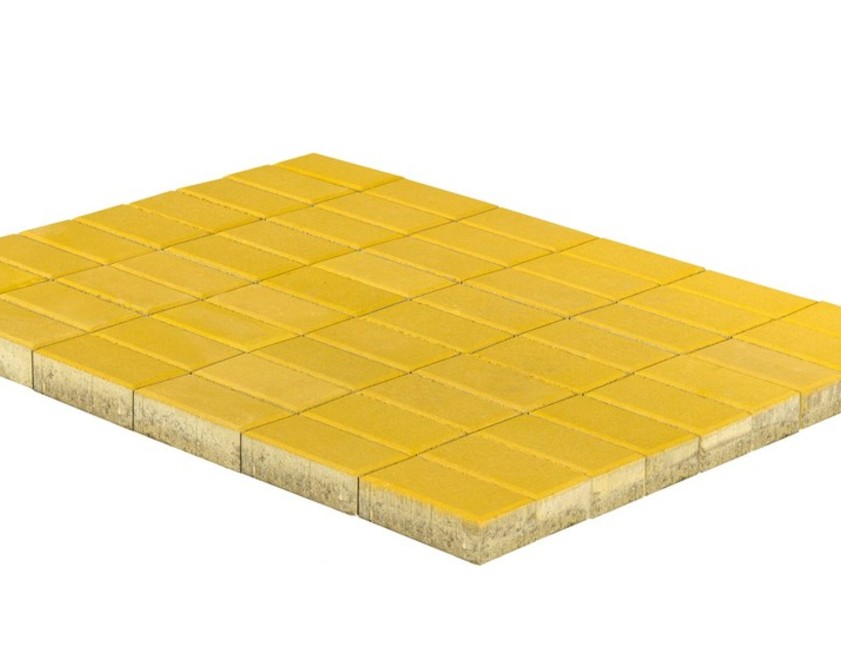 Тротуарная плитка BRAER Прямоугольник желтый