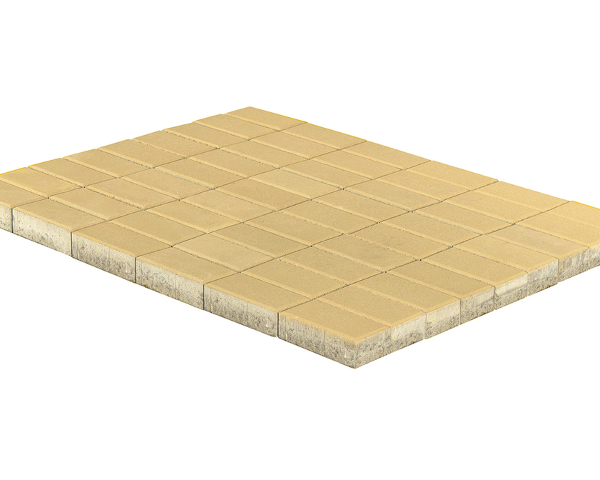 Тротуарная плитка BRAER Прямоугольник песочный