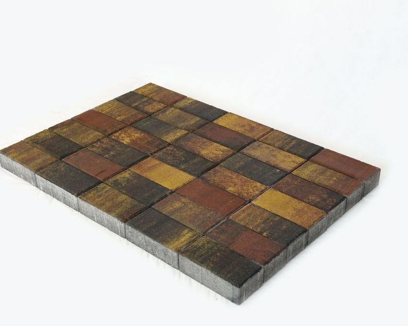 Тротуарная плитка BRAER Прямоугольник Color Mix 3 "Мальва"