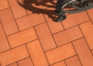 Клинкер тротуарный брусчатка ЛСР (RAUF) красный "Лондон" классик 200х100х50мм