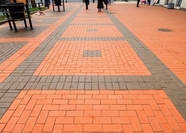 Клинкер тротуарный брусчатка ЛСР (RAUF) красный "Лондон" классик 200х100х50мм