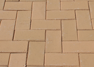 Тротуарная клинкерная брусчатка ЛСР (RAUF) кремовый "Париж" 200х100х50мм