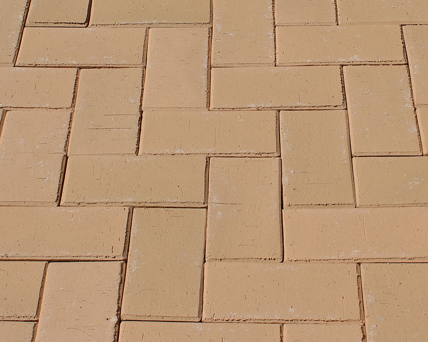 Тротуарная клинкерная брусчатка ЛСР (RAUF) кремовый "Париж" 200х100х50мм