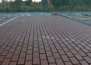 Тротуарная клинкерная брусчатка ЛСР (RAUF) коричневый "Мюнхен" 200х100х50мм