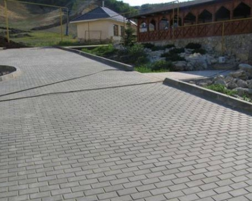 Тротуарная клинкерная брусчатка ЛСР (RAUF) серый "Стокгольм" 200х100х50мм