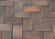 Тротуарная клинкерная брусчатка ЛСР (RAUF) темно-красный "Глазго" флэшинг 200х100х50мм