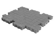 Плитка тротуарная BRAER Волна серый 240х135мм