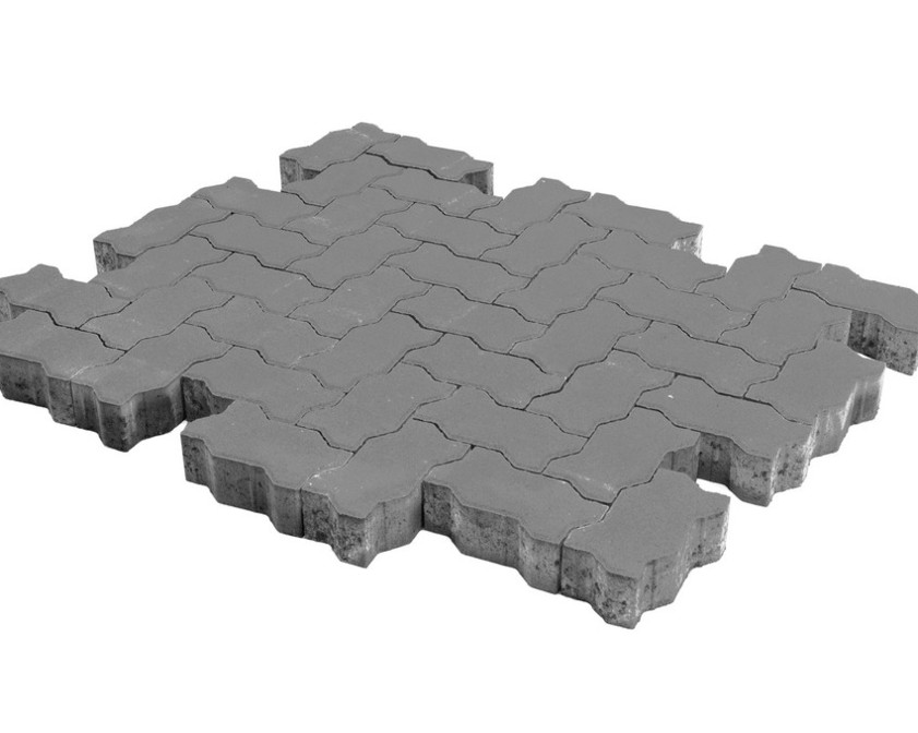 Плитка тротуарная BRAER Волна серый 240х135мм