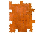 Плитка тротуарная BRAER Волна красный 240х135мм