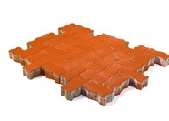 Плитка тротуарная BRAER Волна красный 240х135мм