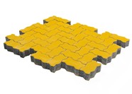 Плитка тротуарная BRAER Волна желтый 240х135мм
