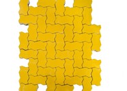 Плитка тротуарная BRAER Волна желтый 240х135мм