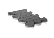 Плитка тротуарная BRAER Тиара серый 