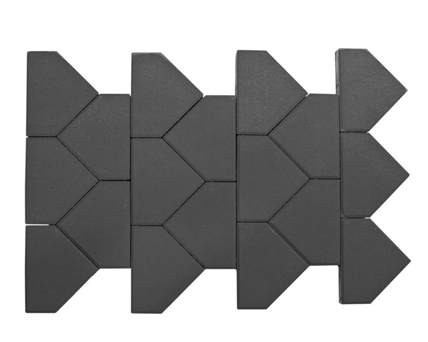 Плитка тротуарная BRAER Тиара серый 