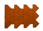 Плитка тротуарная BRAER Тиара красный