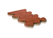 Плитка тротуарная BRAER Тиара красный