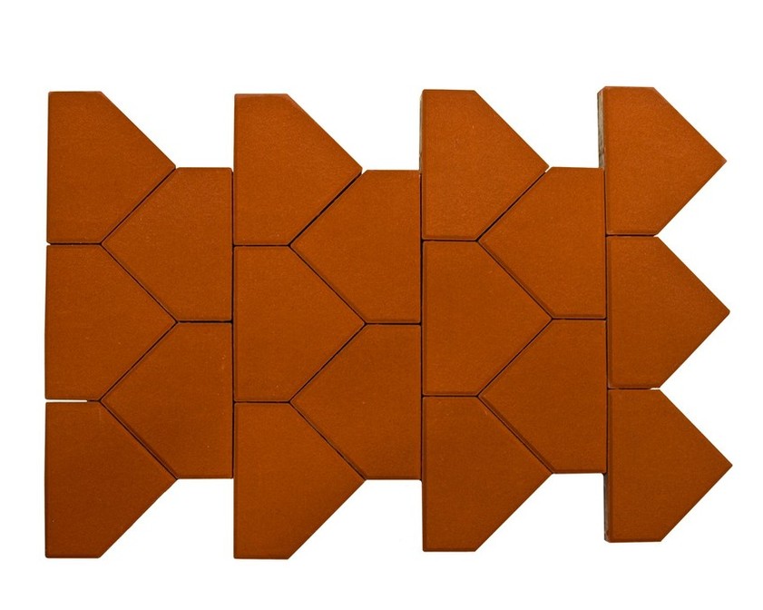 Плитка тротуарная BRAER Тиара красный