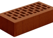 КЕРАМИЧЕСКИЙ ОБЛИЦОВОЧНЫЙ КИРПИЧ ПУСТОТЕЛЫЙ ГОЛИЦЫНСКИЙ КЗ, ТЕМНО-ТЕРРАКОТОВЫЙ