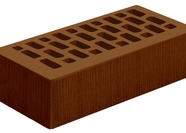 КЕРАМИЧЕСКИЙ ОБЛИЦОВОЧНЫЙ КИРПИЧ ПУСТОТЕЛЫЙ ГОЛИЦЫНСКИЙ КЗ, КОРИЧНЕВЫЙ