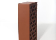 Керамический облицовочный кирпич пустотелый BRAER, Красный гладкий 1НФ, 0,7НФ