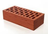 Керамический облицовочный кирпич пустотелый BRAER, Красный, Риф, 1НФ, 0,7НФ