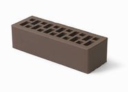 Керамический облицовочный кирпич пустотелый BRAER, Коричневый гладкий 1НФ, 0,7НФ