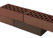 Керамический облицовочный кирпич пустотелый BRAER, Баварская кладка, Бордо