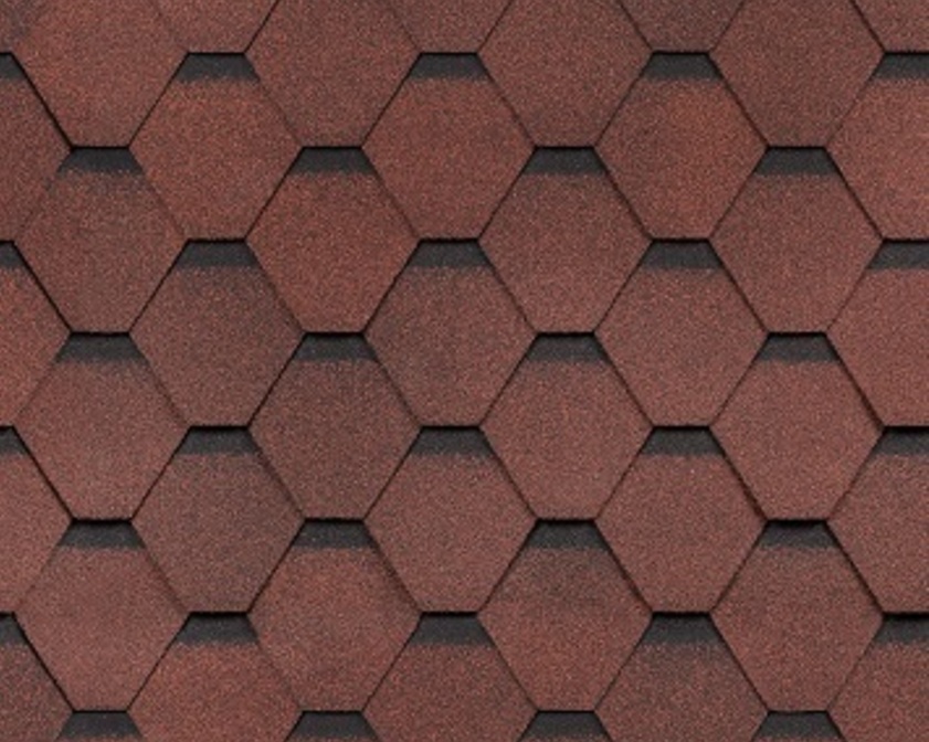 Гибкая черепица Технониколь Ультра "Самба", цвет "Рубин"