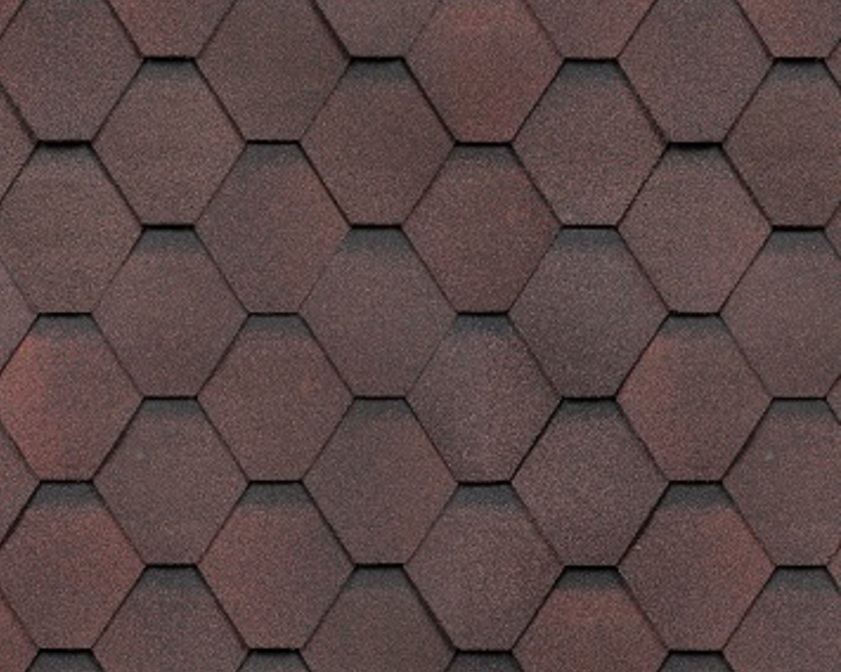 Гибкая черепица Технониколь Классик "Кадриль", цвет Гранат